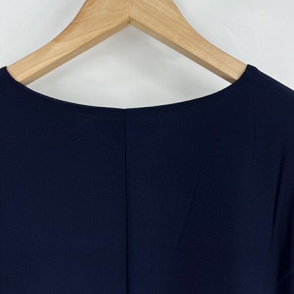 Boden Top Size 6 Womens Navy Tori Star Embroidered Shirt Long Sleeve Stretch - Picture 5 of 7